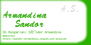armandina sandor business card